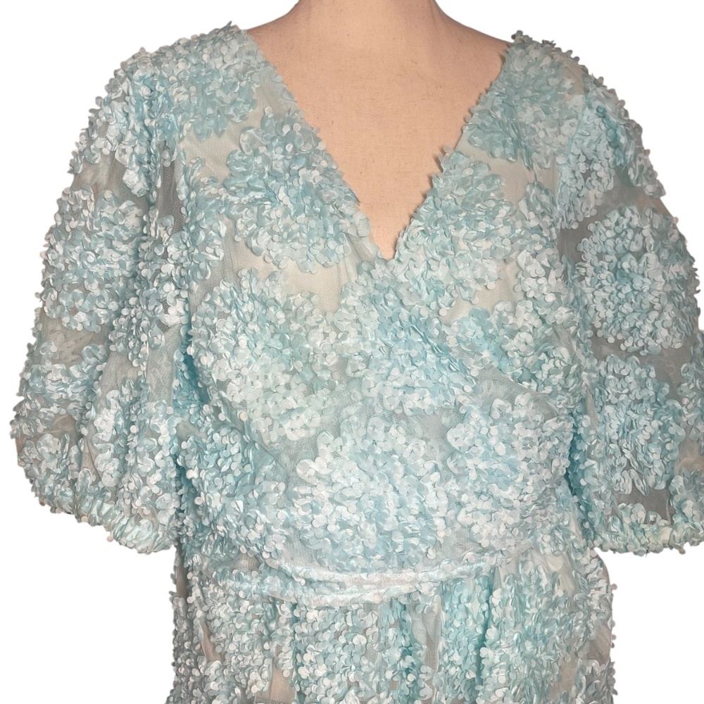 Eloquii Floral Petal Wrap Dress - Picture 5 of 6